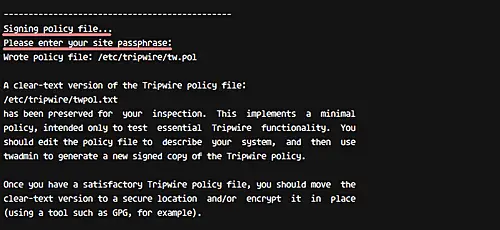 Sign tripwire policy