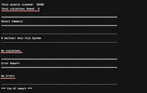 Verifying Tripwire Configuration and Checking System