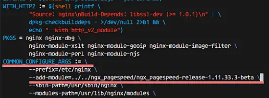 Enable pagespeed in Nginx