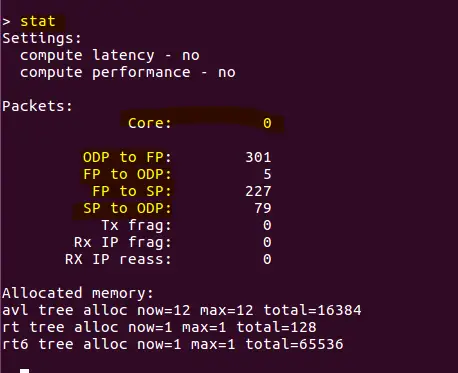 Interface statistics