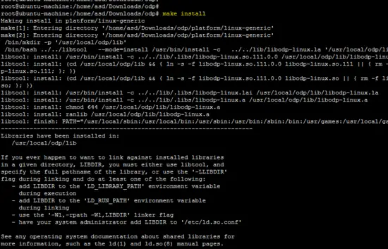 install ODP with make install