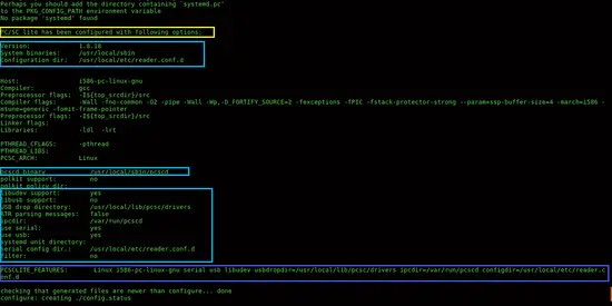 Configure command ran without errors