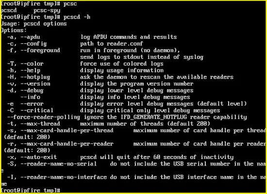 pcsc-lite installed successfully