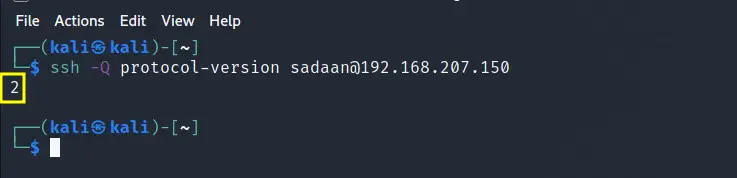 SSH protocol query