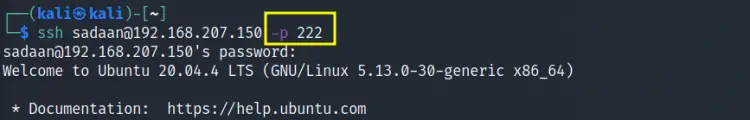 SSH Port changing