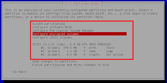 Advanced encryption configuration