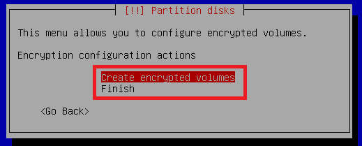 Create encrypted volume