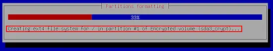 Formatting partitions