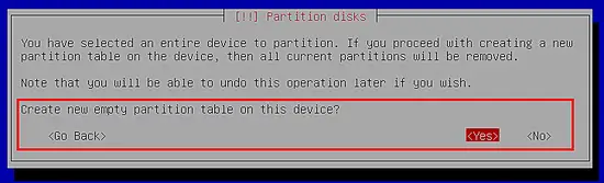 Start partitioning