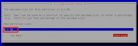 Add root partition