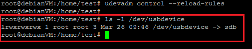 Verify that the udev rule works