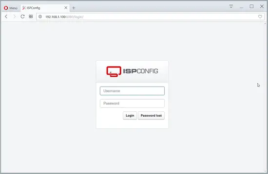 ISPConfig Login