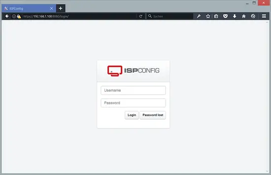 ISPConfig Login