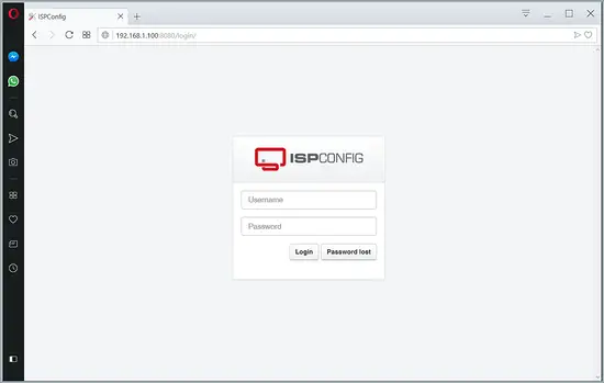 ISPConfig Login