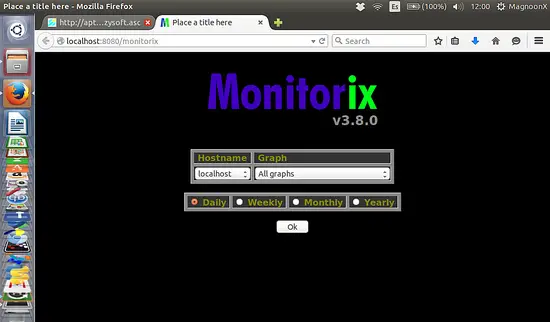 The Monitorix Login.