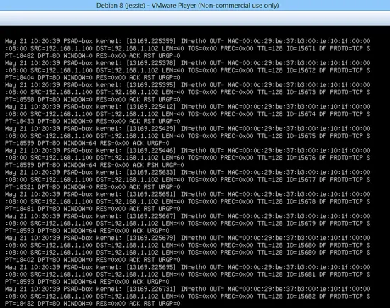 Show traffic in syslog.