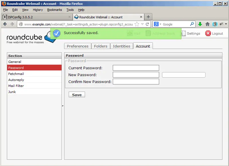 Using RoundCube Webmail With ISPConfig 3 On Debian Wheezy (Apache2)