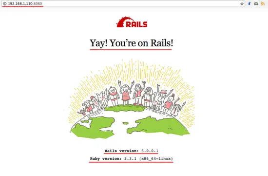 Ruby on Rails application in the web browser