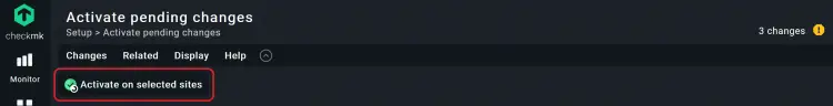 Screenshot of Checkmk activate pending changes