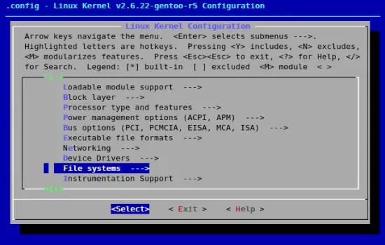 menuconfig enable quota 1
