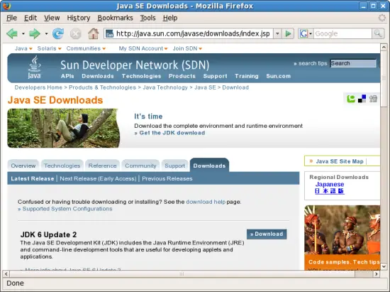 Sun Java SE 6 JDK and NetBeans 5.5.1 on Fedora 7 - Pic0