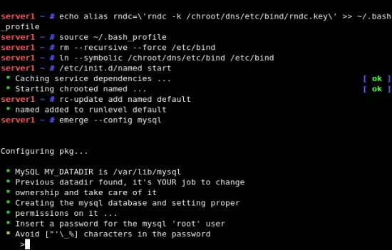 mysql --config 1