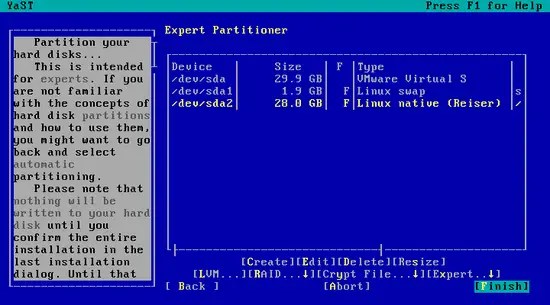 Partitioning Setup