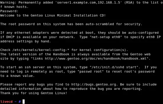 First remote login