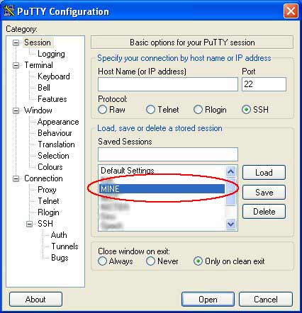 Step 1 - Select the desired connection profile.