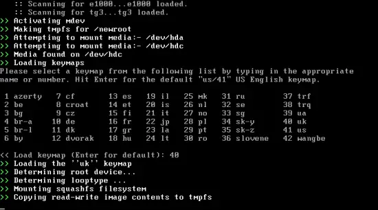Gentoo Installer still booting