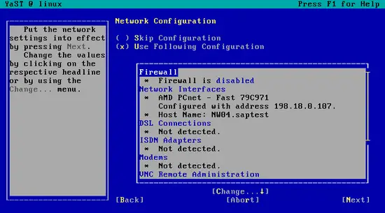 Network Configuration