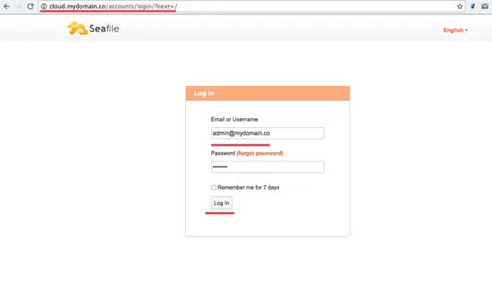Seafile Login