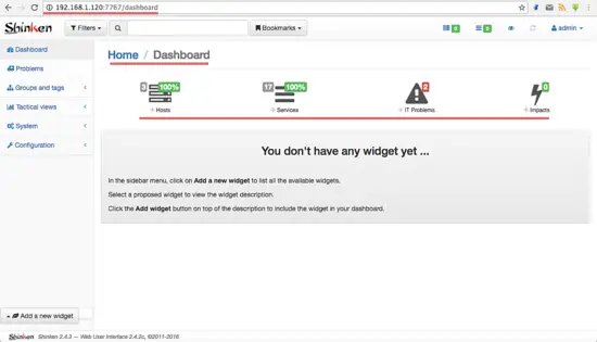The Shinken monitoring dashboard