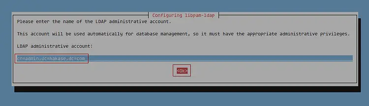 Default admin user