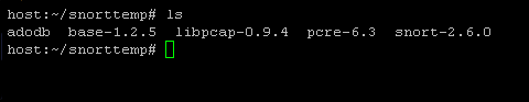 adodb, libpcap, base-1.2.5, pcre, snort
