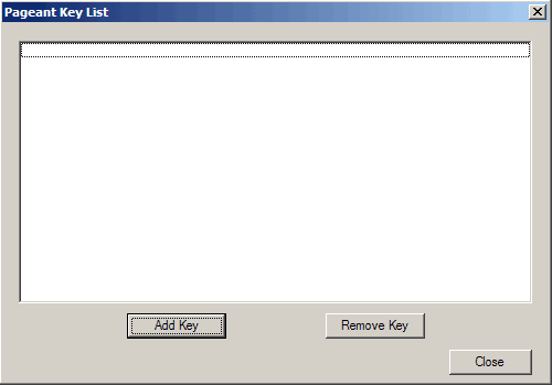 Add a key in pageant