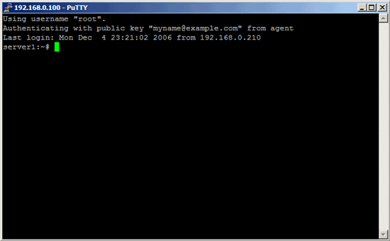 Automatic SSH lohin with pageant