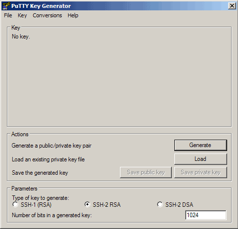 Generate a public / private key pair