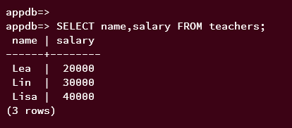 retrive data specific column