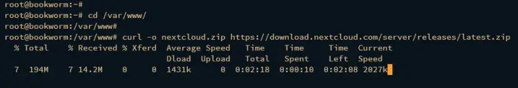 downloading nextcloud
