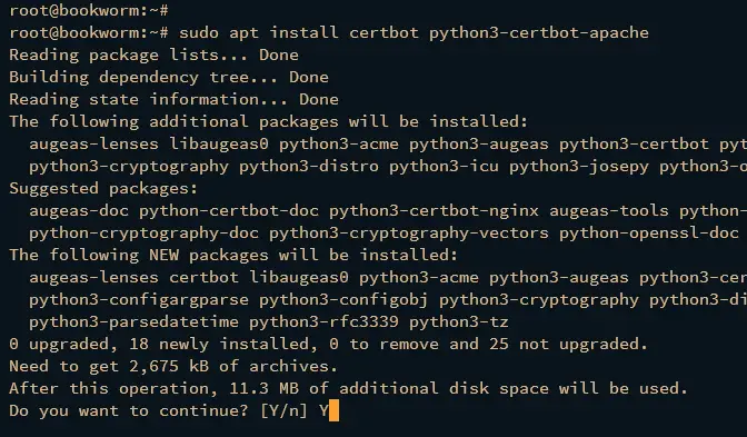 install certbot