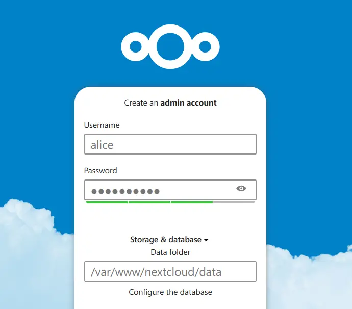 create admin user