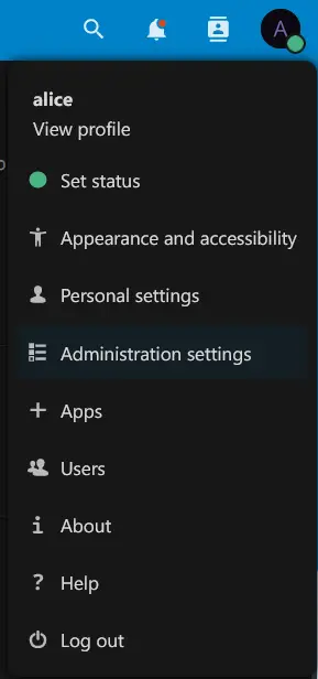 administration settings