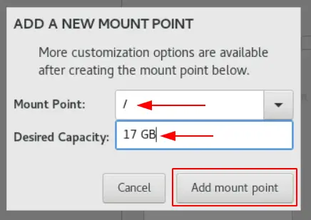 Create root partition