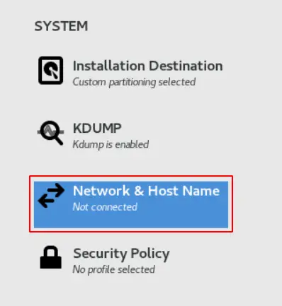 Set up network and hostname