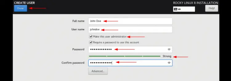 Create new user with administrator privileges