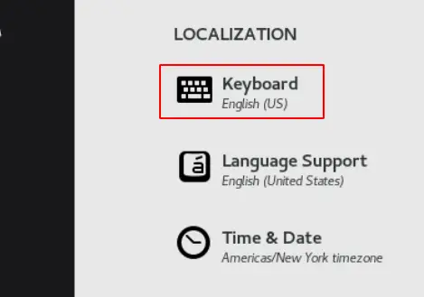 Setting up keyboard layout