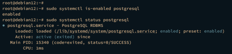 checking postgresql server