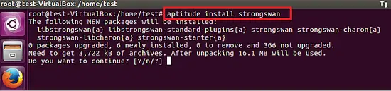 Install strongswan on Ubuntu