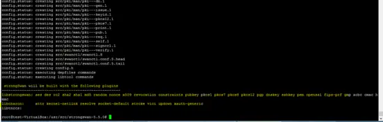Configure strongswan sources